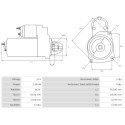 Startmotor Volvo Penta AQD2B-1